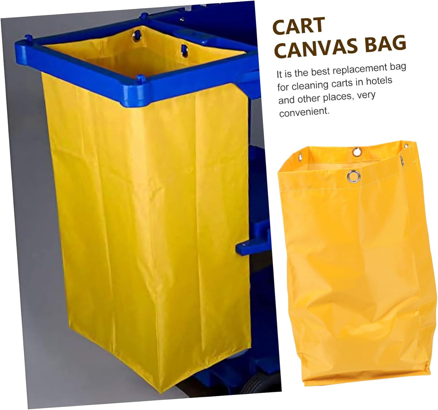 Thickened Multi-Purpose Cleaning Cart Pouch Janitorial Garbage Bag for Housekeeping Trolley Standard Replacement Bag for Cleaning Supplies