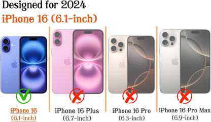Magnetic for iPhone 16 Case Cute Phone Case, Lemon | Fruit Fresh Summer Shockproof TPU + Hard PC Protective Phone Cover Compatible with MagSafe Gift for Women Girl Boy