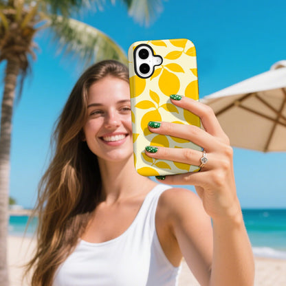 Magnetic for iPhone 16 Case Cute Phone Case, Lemon | Fruit Fresh Summer Shockproof TPU + Hard PC Protective Phone Cover Compatible with MagSafe Gift for Women Girl Boy