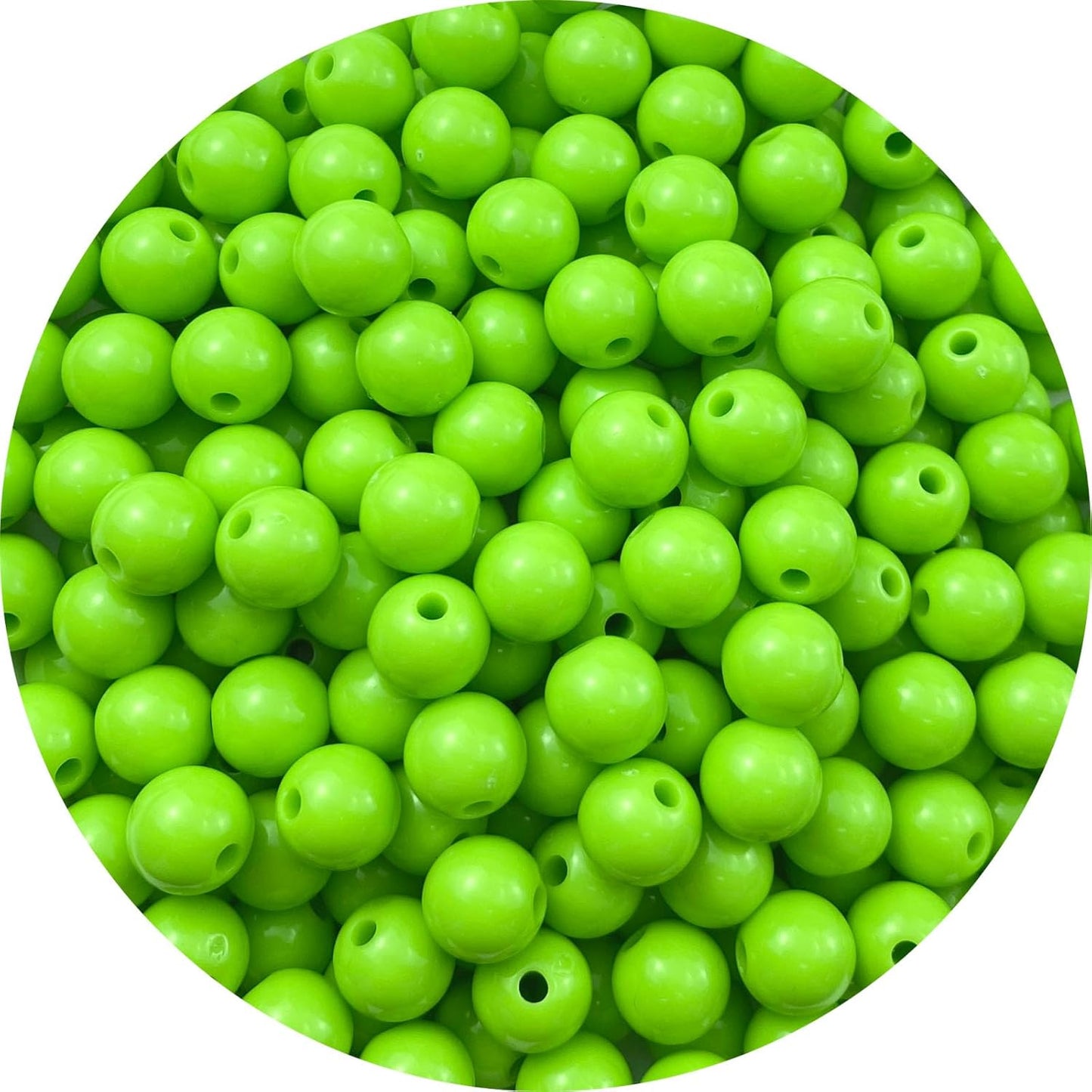 200 Pieces 10mm Acrylic Round Beads Smooth Spacer Plastic Pastel Beads Craft Beads for DIY Craft Jewelry Making Bracelets Necklaces Earring Crafting Supplies(Yellow)