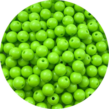 200 Pieces 10mm Acrylic Round Beads Smooth Spacer Plastic Pastel Beads Craft Beads for DIY Craft Jewelry Making Bracelets Necklaces Earring Crafting Supplies(Yellow)
