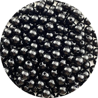 200 Pieces 10mm Acrylic Round Beads Smooth Spacer Plastic Pastel Beads Craft Beads for DIY Craft Jewelry Making Bracelets Necklaces Earring Crafting Supplies(Yellow)