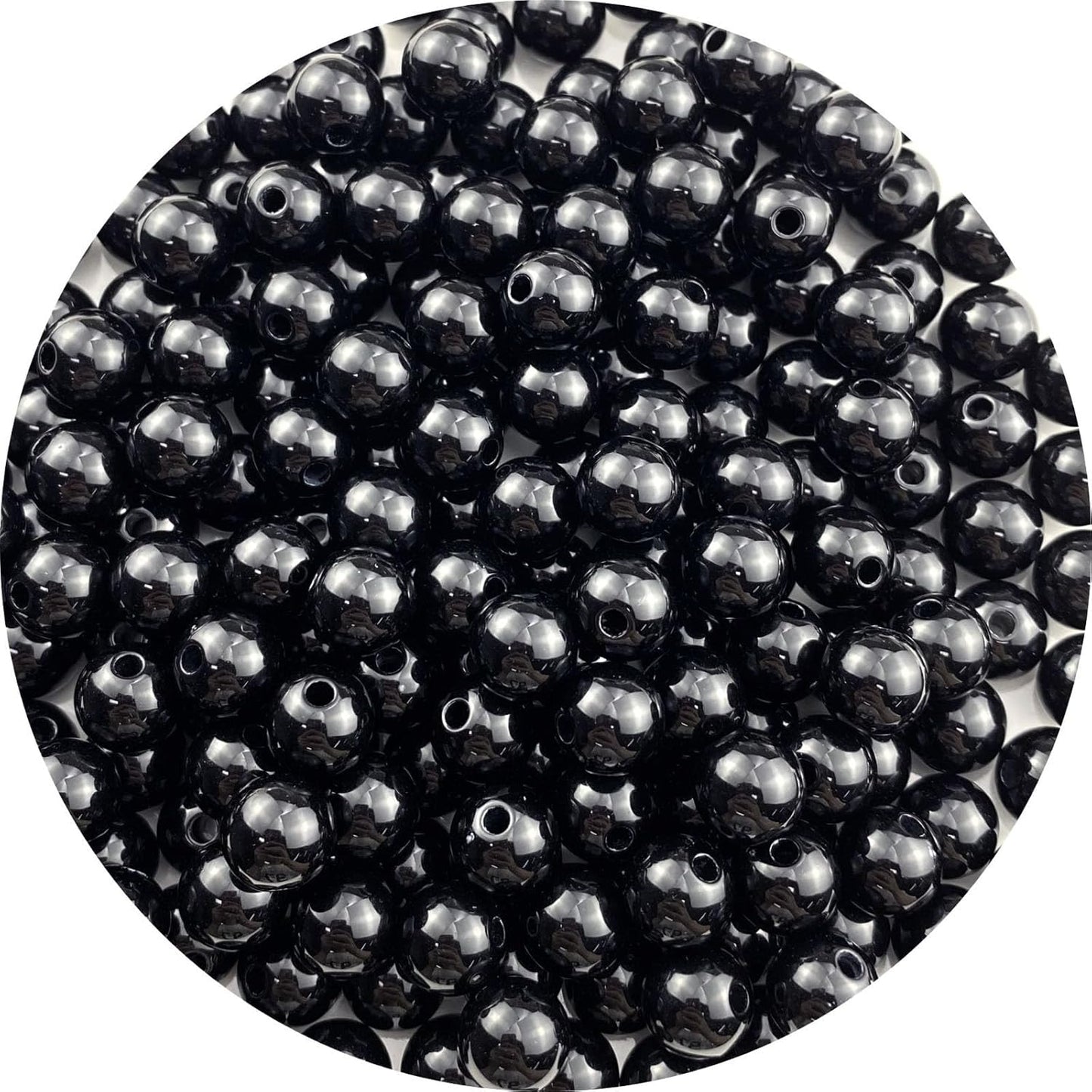 200 Pieces 10mm Acrylic Round Beads Smooth Spacer Plastic Pastel Beads Craft Beads for DIY Craft Jewelry Making Bracelets Necklaces Earring Crafting Supplies(Yellow)