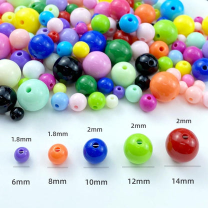 200 Pieces 10mm Acrylic Round Beads Smooth Spacer Plastic Pastel Beads Craft Beads for DIY Craft Jewelry Making Bracelets Necklaces Earring Crafting Supplies(Yellow)