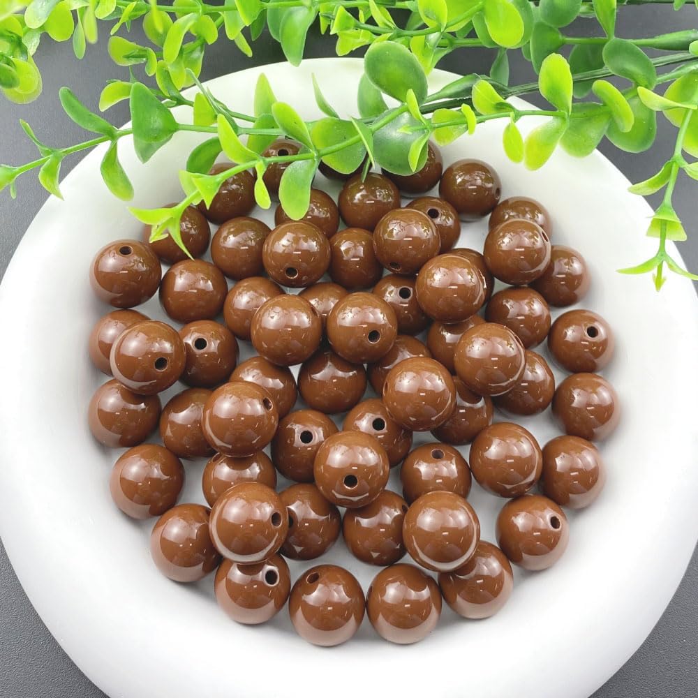 200 Pieces 10mm Acrylic Round Beads Smooth Spacer Plastic Pastel Beads Craft Beads for DIY Craft Jewelry Making Bracelets Necklaces Earring Crafting Supplies(Yellow)