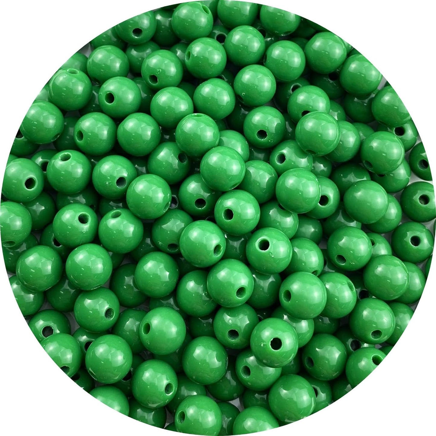 200 Pieces 10mm Acrylic Round Beads Smooth Spacer Plastic Pastel Beads Craft Beads for DIY Craft Jewelry Making Bracelets Necklaces Earring Crafting Supplies(Yellow)