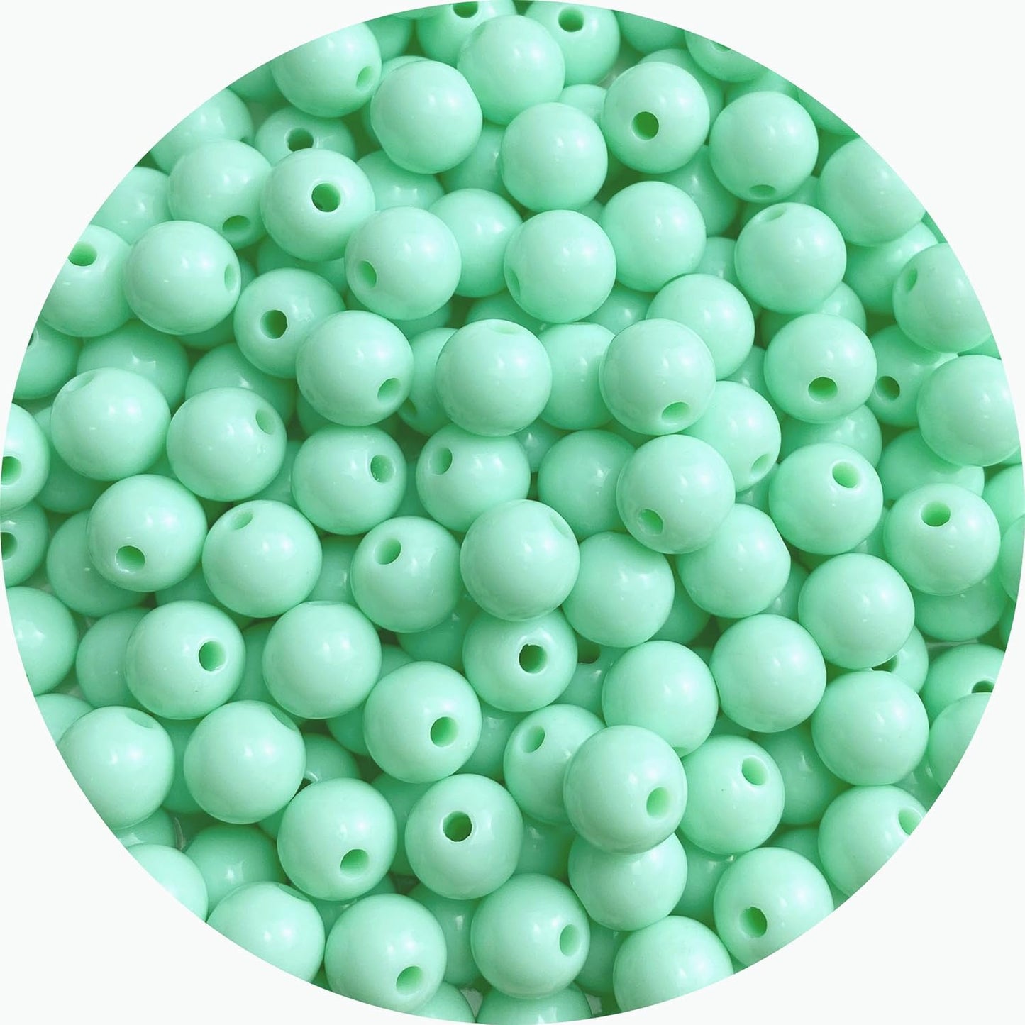 200 Pieces 10mm Acrylic Round Beads Smooth Spacer Plastic Pastel Beads Craft Beads for DIY Craft Jewelry Making Bracelets Necklaces Earring Crafting Supplies(Yellow)