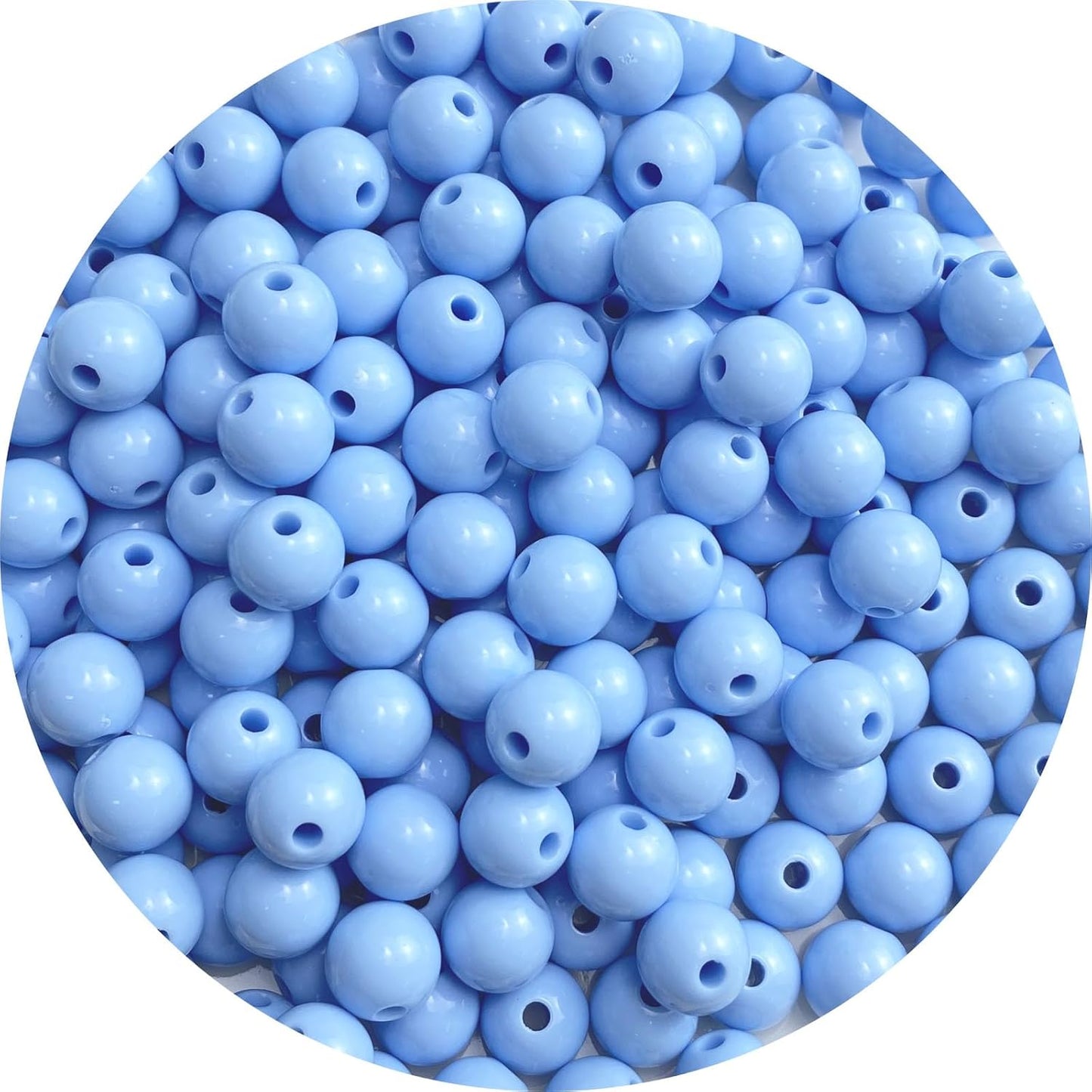 200 Pieces 10mm Acrylic Round Beads Smooth Spacer Plastic Pastel Beads Craft Beads for DIY Craft Jewelry Making Bracelets Necklaces Earring Crafting Supplies(Yellow)