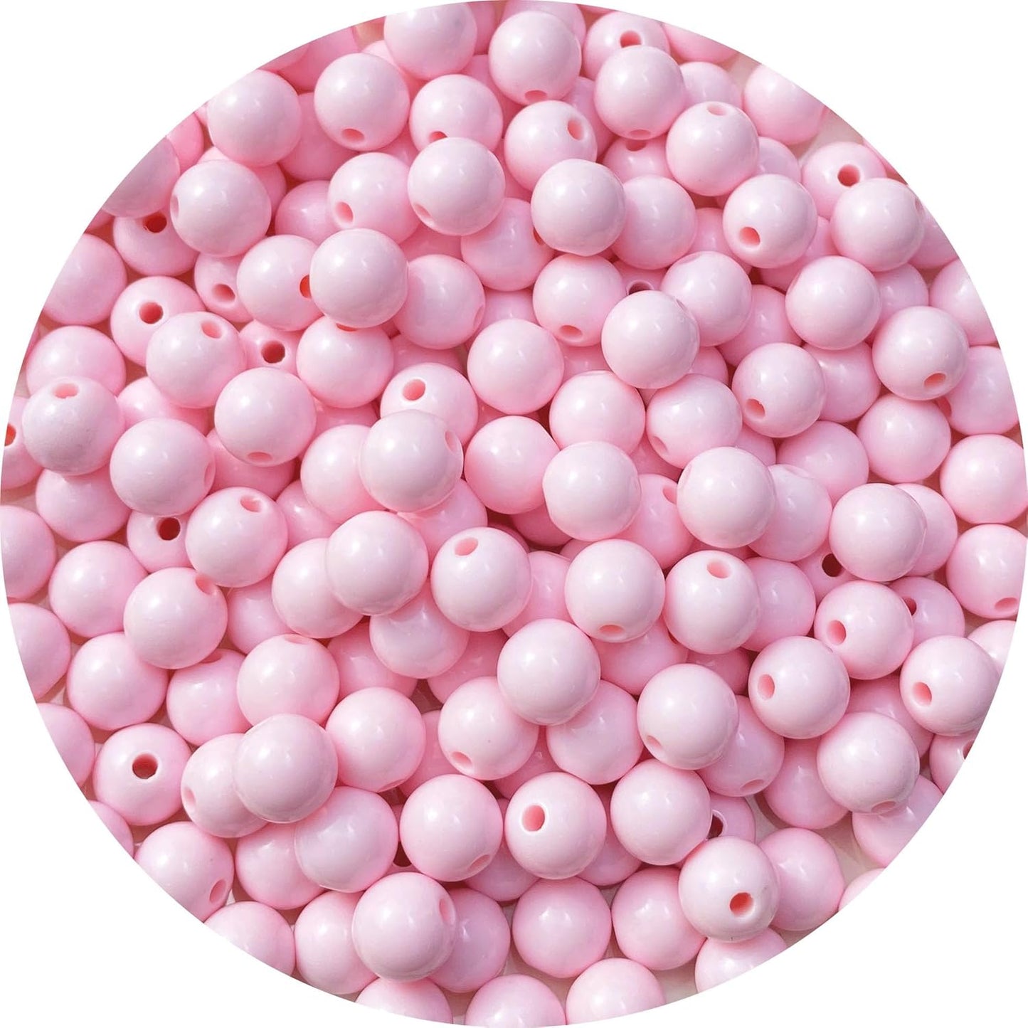 200 Pieces 10mm Acrylic Round Beads Smooth Spacer Plastic Pastel Beads Craft Beads for DIY Craft Jewelry Making Bracelets Necklaces Earring Crafting Supplies(Yellow)