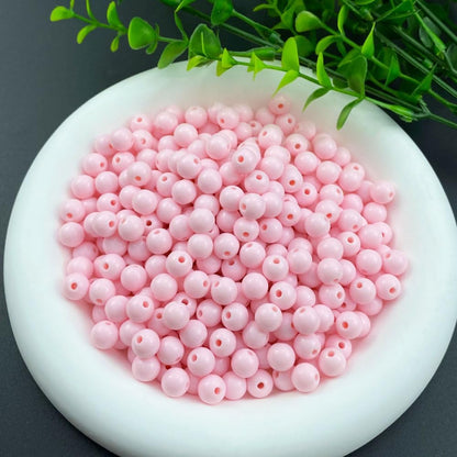 200 Pieces 10mm Acrylic Round Beads Smooth Spacer Plastic Pastel Beads Craft Beads for DIY Craft Jewelry Making Bracelets Necklaces Earring Crafting Supplies(Yellow)