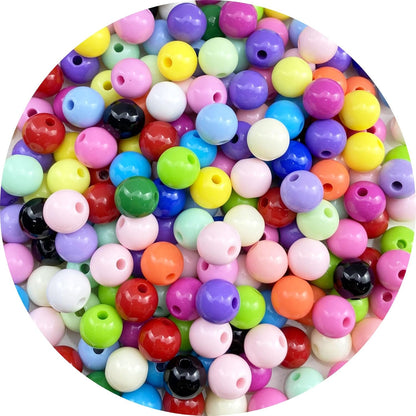 200 Pieces 10mm Acrylic Round Beads Smooth Spacer Plastic Pastel Beads Craft Beads for DIY Craft Jewelry Making Bracelets Necklaces Earring Crafting Supplies(Yellow)