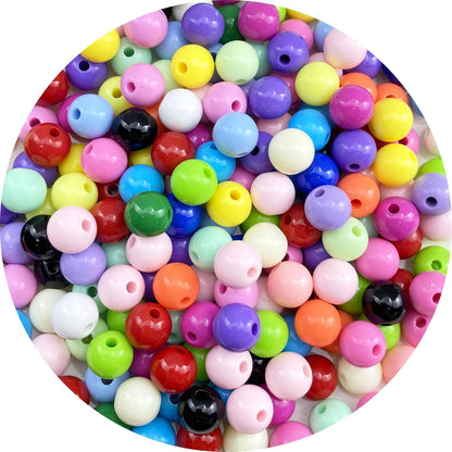 200 Pieces 10mm Acrylic Round Beads Smooth Spacer Plastic Pastel Beads Craft Beads for DIY Craft Jewelry Making Bracelets Necklaces Earring Crafting Supplies(Yellow)