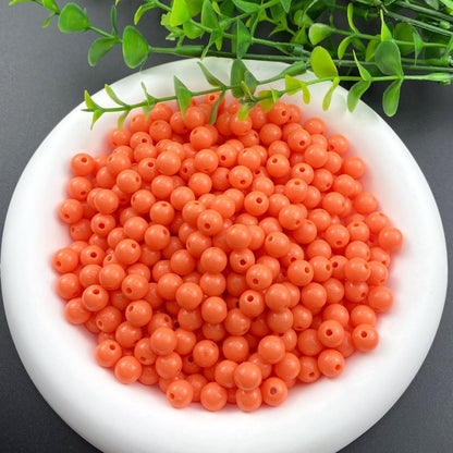 200 Pieces 10mm Acrylic Round Beads Smooth Spacer Plastic Pastel Beads Craft Beads for DIY Craft Jewelry Making Bracelets Necklaces Earring Crafting Supplies(Yellow)