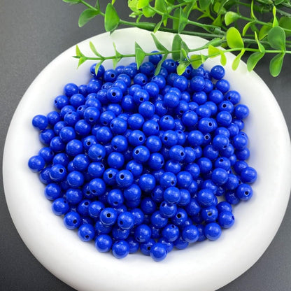 200 Pieces 10mm Acrylic Round Beads Smooth Spacer Plastic Pastel Beads Craft Beads for DIY Craft Jewelry Making Bracelets Necklaces Earring Crafting Supplies(Yellow)
