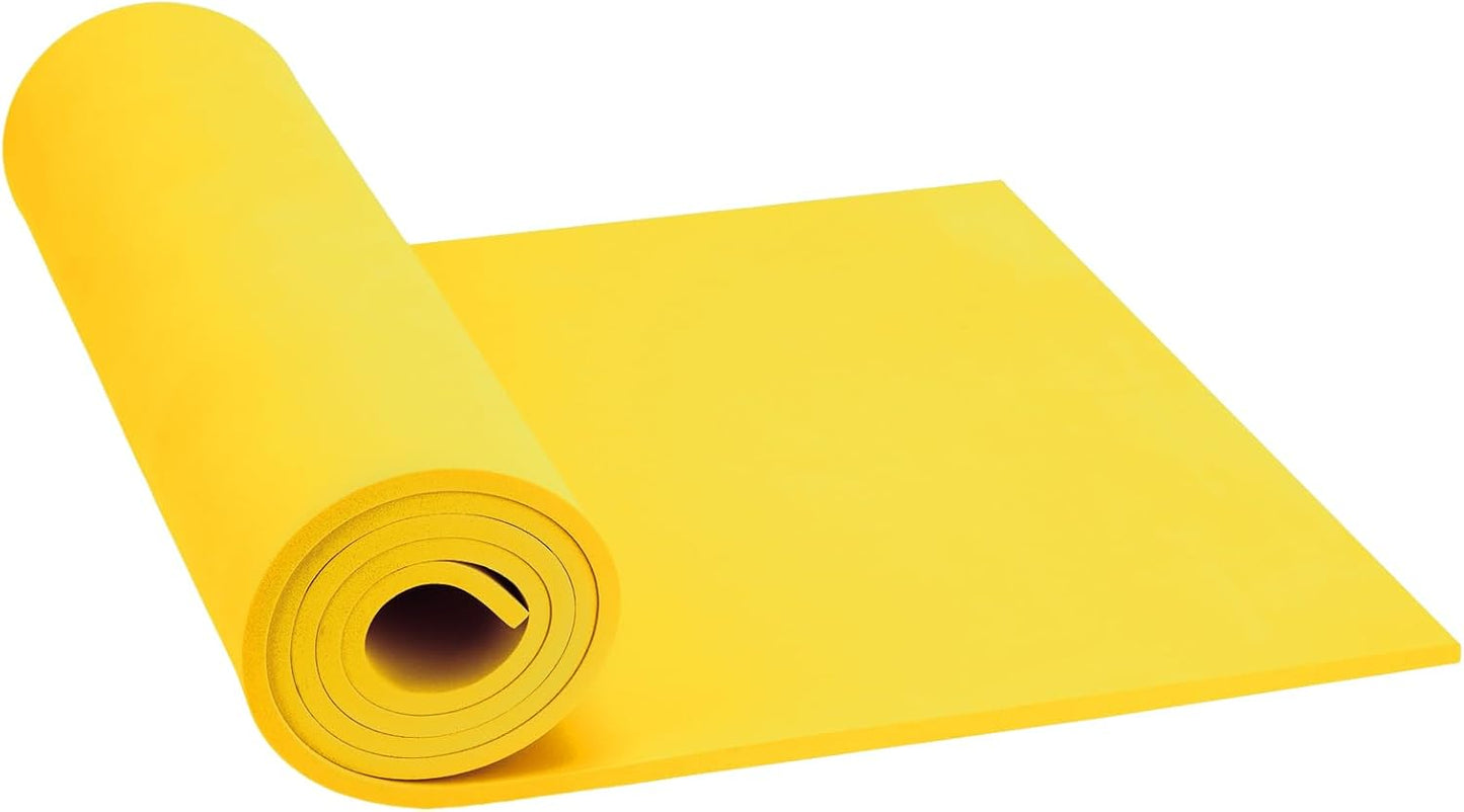 Yellow Eva Foam Sheets roll, 2mm eva Craft Foam 49''x13.5'' High Density 86kg/m3 for Cosplay