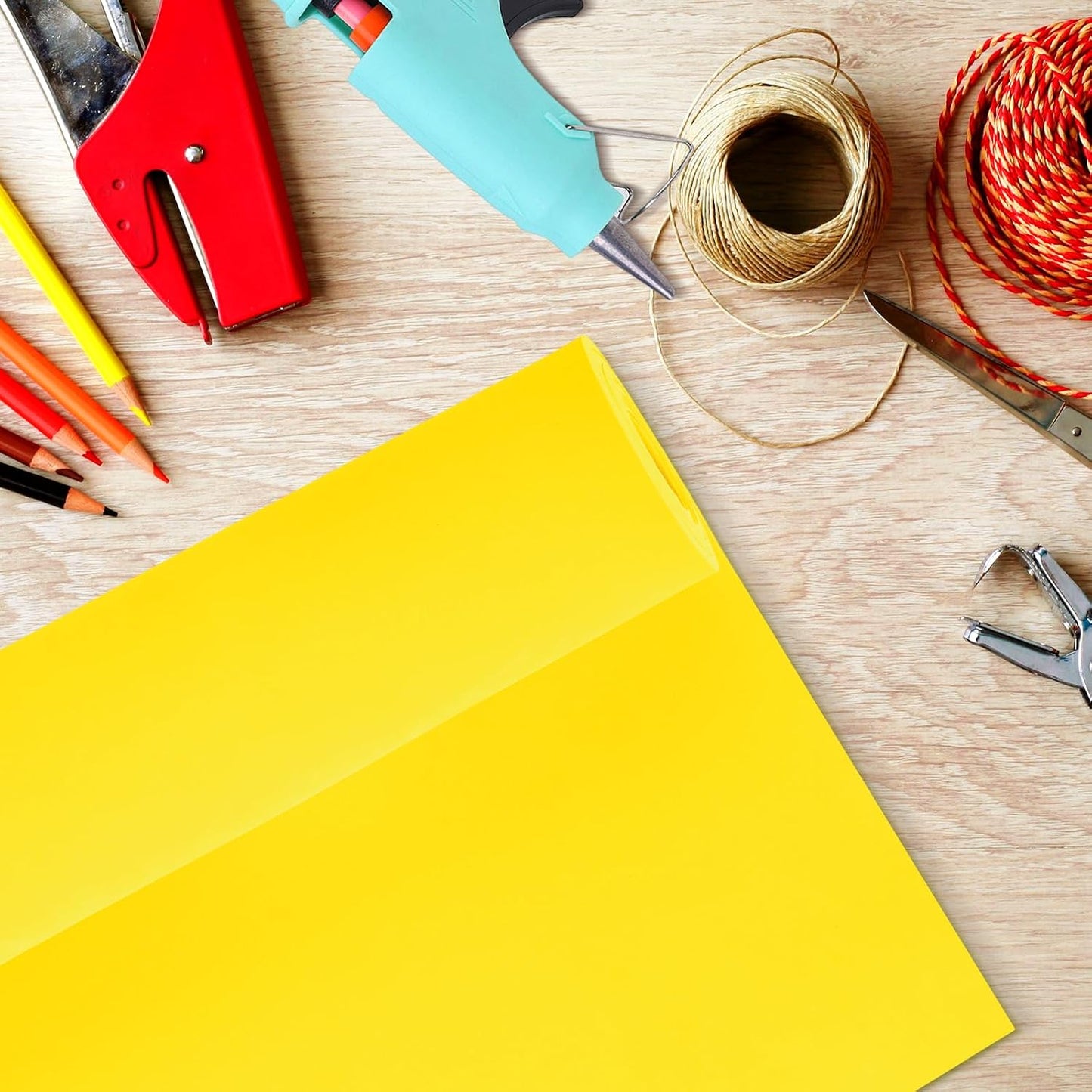 Yellow Eva Foam Sheets roll, 2mm eva Craft Foam 49''x13.5'' High Density 86kg/m3 for Cosplay