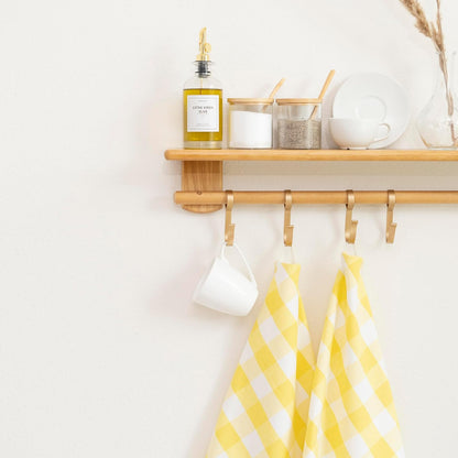 Yellow Dish Towels - Highly Absorbent, Lint-Free, 100% Cotton, Large Size, 30"x20", 6 Pack, Soft Fabric Yellow Kitchen Towels - Durable and Versatile Tea Towels Set with Hanging Loop (6 Pack)