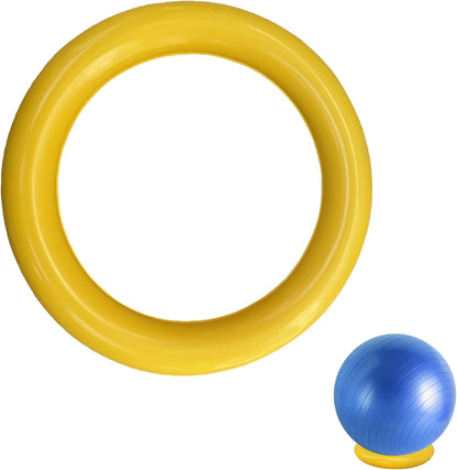 Yoga Ball - Base, Non slip Stability, PVC, Suitable for Home Gyms, Offices, Improving Back Pain, Providing Balance, (Yellow, 1PCS, One Size)