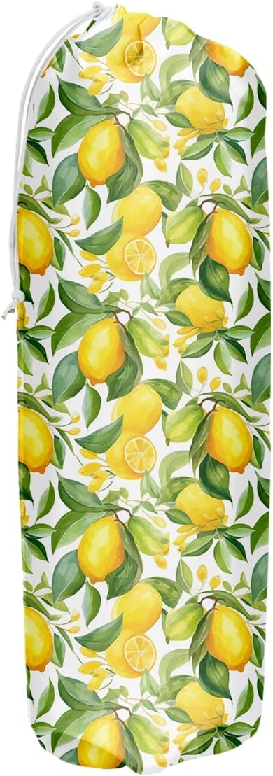 Lemon Plastic Grocery Trash Bag Holder Storage Organizer Plastic Bags | Holders for Grocery Cute Lemon Home Kitchen Decor Gifts for Women Mom Grandma