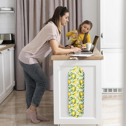 Lemon Plastic Grocery Trash Bag Holder Storage Organizer Plastic Bags | Holders for Grocery Cute Lemon Home Kitchen Decor Gifts for Women Mom Grandma