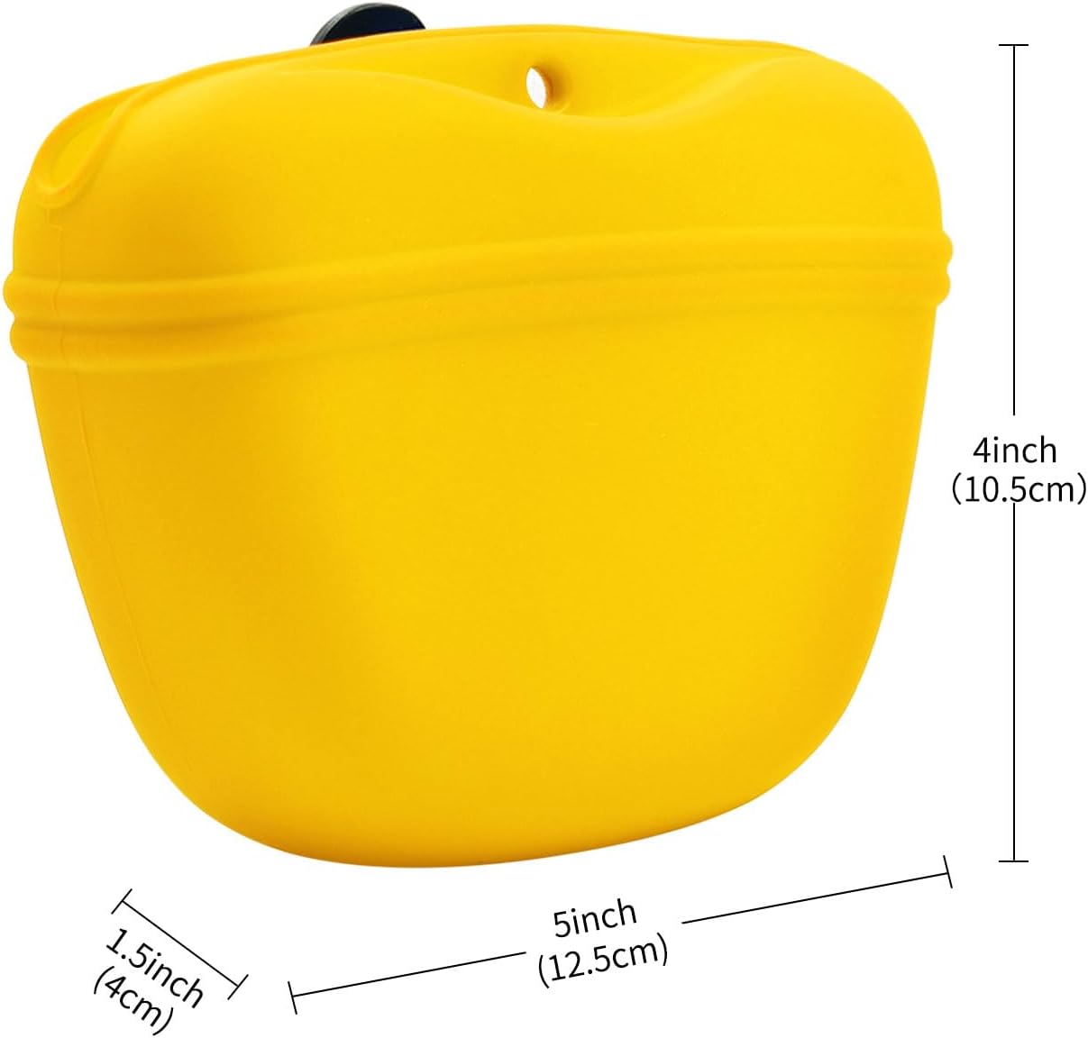 Silicone Dog Treat Pouch with Clicker Magnetic Closure Secure Clip | Upgraded clip keeps your treat pouch secure during training.Magnetic closure allows fast one hand access.Includes dog click