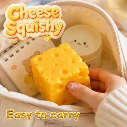 Cheese Squishy Food Squishy Stress Relief Fidget Toy Stress Relief Original Sensory Stress Balls Gifts for Adults Kids Friends (Yellow-1 Pack)
