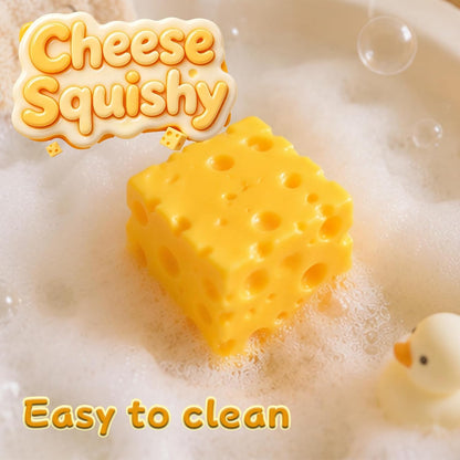 Cheese Squishy Food Squishy Stress Relief Fidget Toy Stress Relief Original Sensory Stress Balls Gifts for Adults Kids Friends (Yellow-1 Pack)