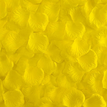 1500 PCS Separated Artificial Yellow Rose Petals for Romantic Night for him for her Set Faux Yellow Flower Petals for Flower Girl Weddings Valentine Day Party Romantic Decoration
