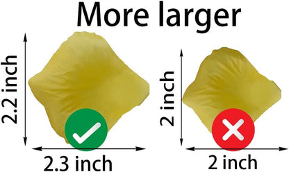 1500 PCS Separated Artificial Yellow Rose Petals for Romantic Night for him for her Set Faux Yellow Flower Petals for Flower Girl Weddings Valentine Day Party Romantic Decoration