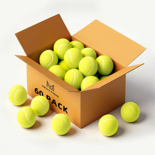 60/120 Pack Tennis Balls, Training Tennis Balls, Pet Dog Playing Balls, Practice Tennis Balls with Mesh Bag for Transport and Beginner Training