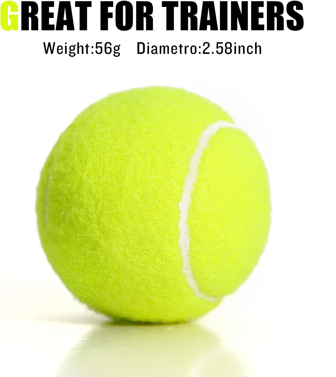 60/120 Pack Tennis Balls, Training Tennis Balls, Pet Dog Playing Balls, Practice Tennis Balls with Mesh Bag for Transport and Beginner Training