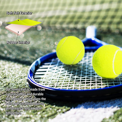 60/120 Pack Tennis Balls, Training Tennis Balls, Pet Dog Playing Balls, Practice Tennis Balls with Mesh Bag for Transport and Beginner Training