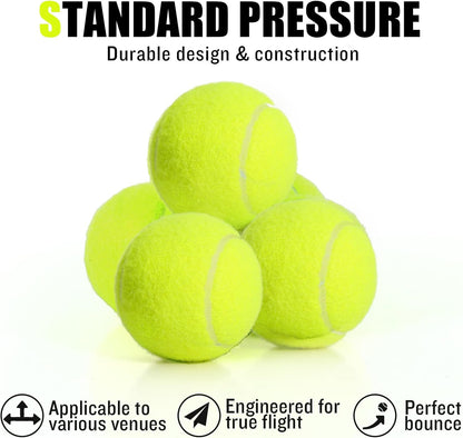 60/120 Pack Tennis Balls, Training Tennis Balls, Pet Dog Playing Balls, Practice Tennis Balls with Mesh Bag for Transport and Beginner Training