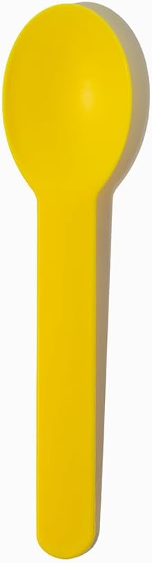 25 Count yellow Heavy Duty Ice Cream Spoons