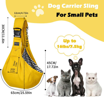 Small and Medium Pet Cat and Dog Sling Carrier for Outdoor Travel Adjustable Padded Shoulder Strap Pet Supplies