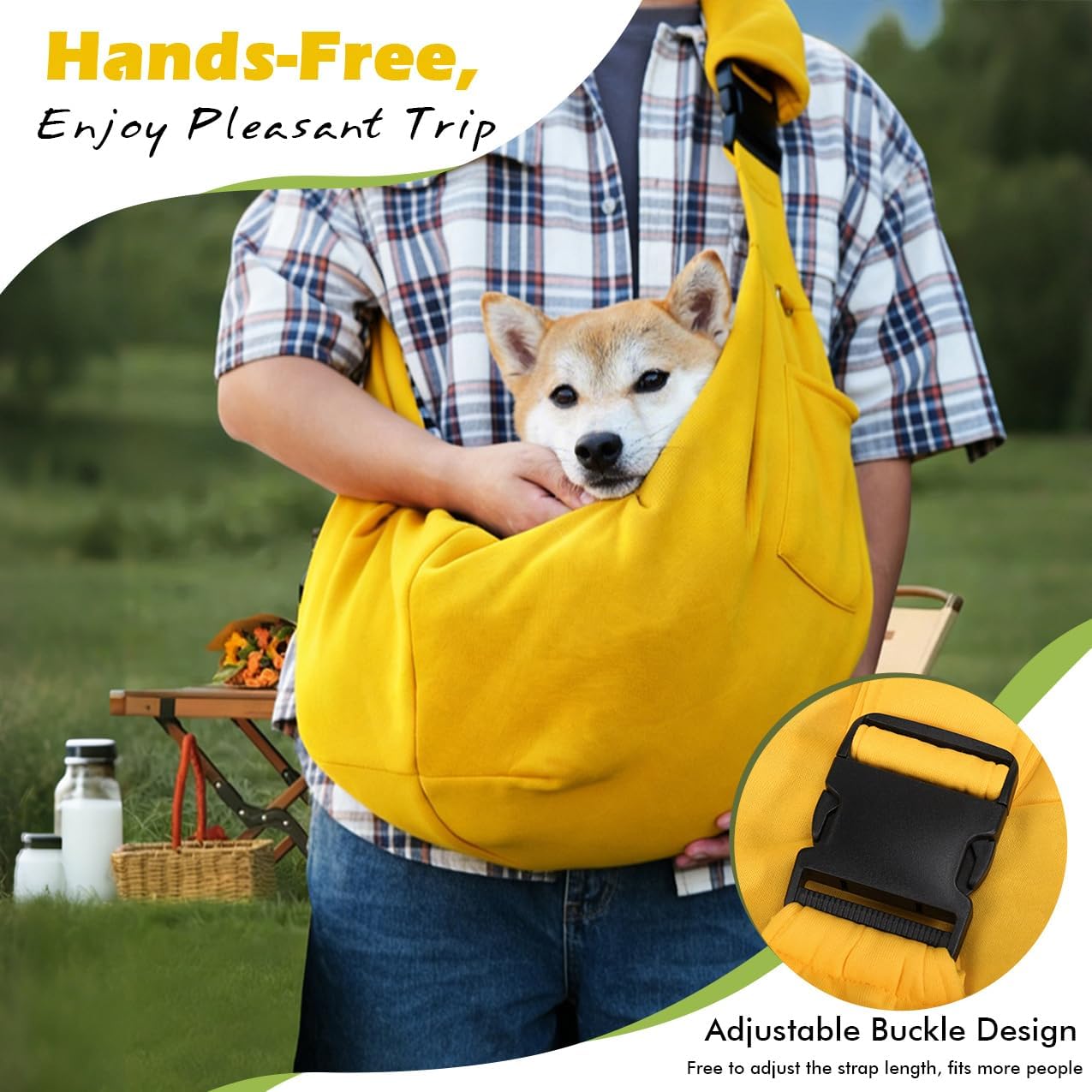 Small and Medium Pet Cat and Dog Sling Carrier for Outdoor Travel Adjustable Padded Shoulder Strap Pet Supplies