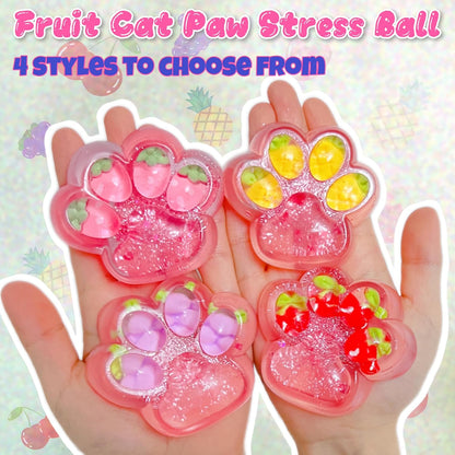 Kawaii Yellow Cat Paw Taba Squishy Stress Balls for Boys and Girls, Cute Pineapple Sugar Ball Squeeze Toys for Kids, Cat Paw Silicone Squishy Toys for Children's Day, Birthday