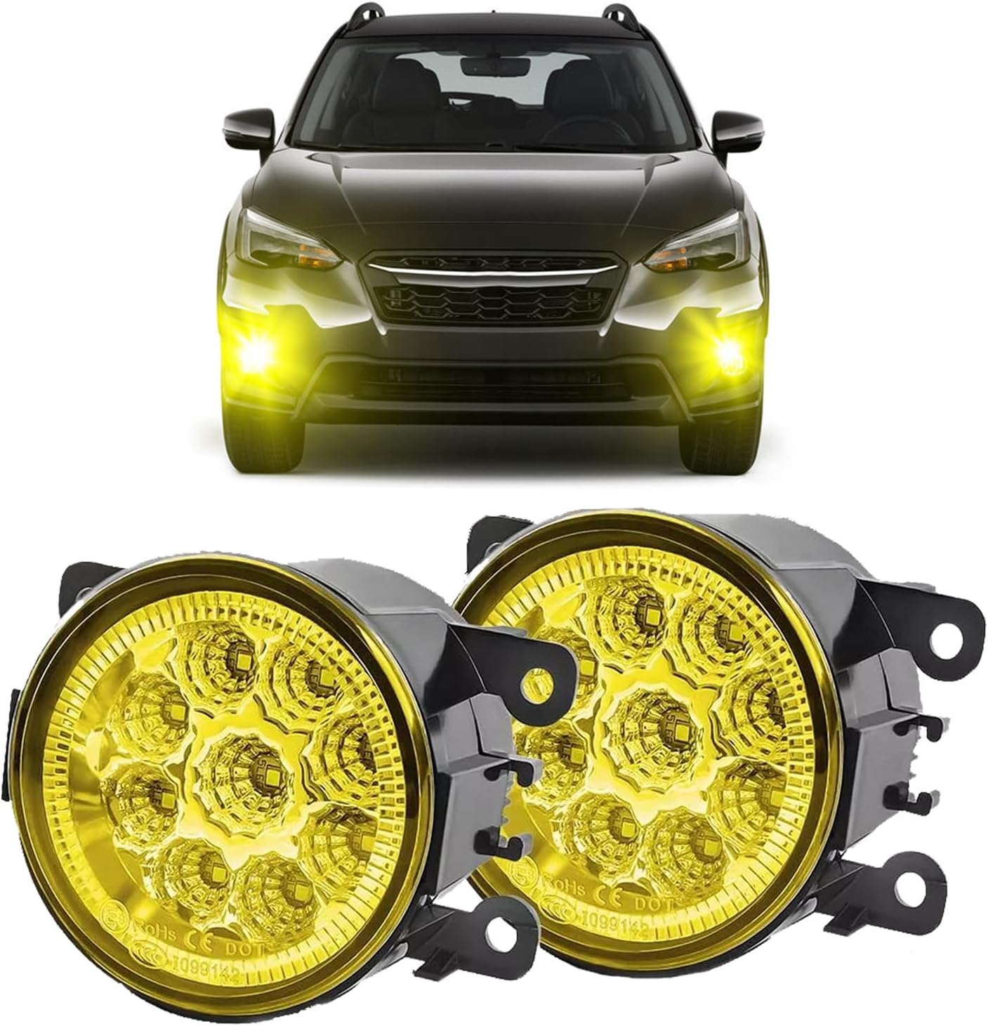 Fog Lights 3.5 inch OEM 19606300 For subaru CROSSTREK 2018-2024 Front Bumper H8 Fog Light Lamps Left Right Driver&Passenger Assemblies Fog Light Beam,3500K Golden Yellow Beam,Super Bright. 2-pack.