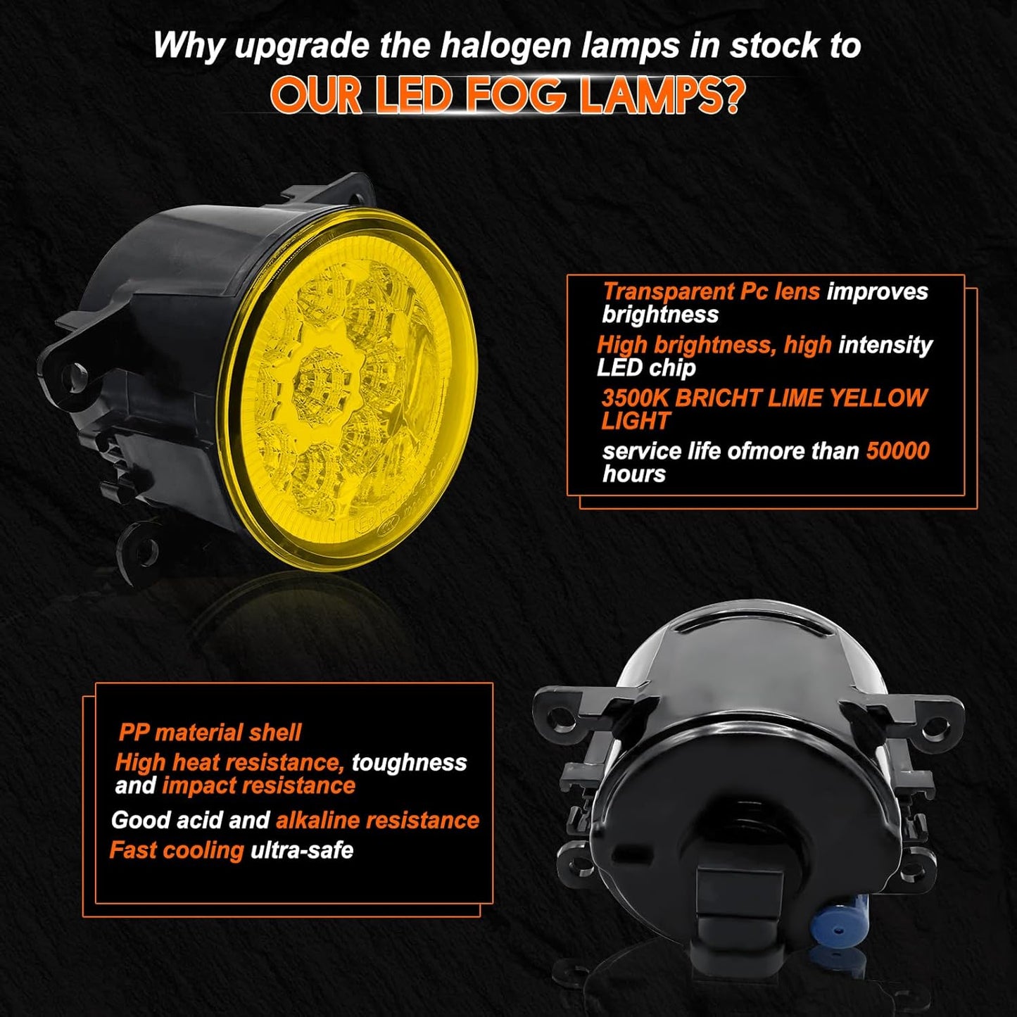 Fog Lights 3.5 inch OEM 19606300 For subaru CROSSTREK 2018-2024 Front Bumper H8 Fog Light Lamps Left Right Driver&Passenger Assemblies Fog Light Beam,3500K Golden Yellow Beam,Super Bright. 2-pack.