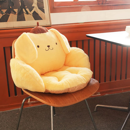 Juju Yellow Kawaii Cushion - Kawaii Room Decor - Seat Cushions for Office Chairs - Office Chair Cushions - Car Seat Cushion - Gaming Room Decor - Gaming Desk Accessories Floor Pillow (Yellow)