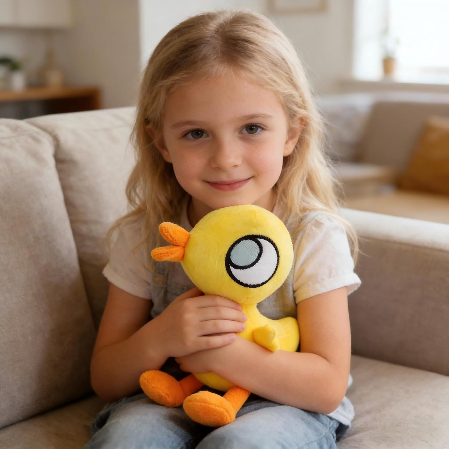 New Little Yellow Duck Plush for Book Buddies Stuffed Animals | Pigeon Books Series Duckling Soft Stuffed Animal Plush Toys, Ideal Gift for Kids Boys and Girls Birthday
