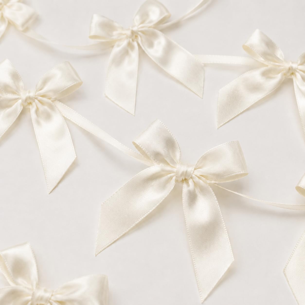 2 Pack Bow Garland Banner, 8.3 ft Pre-Strung Satin Ribbon Bow Decorations for Birthday Party, Baby Shower, Bridal Shower, Bachelorette, Wedding, Coquette Party Decor, Yellow
