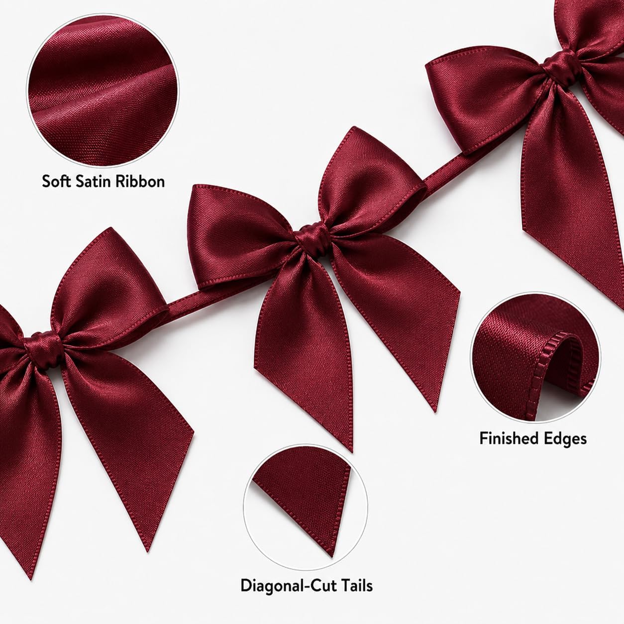 2 Pack Bow Garland Banner, 8.3 ft Pre-Strung Satin Ribbon Bow Decorations for Birthday Party, Baby Shower, Bridal Shower, Bachelorette, Wedding, Coquette Party Decor, Yellow