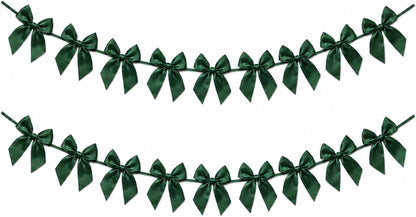 2 Pack Bow Garland Banner, 8.3 ft Pre-Strung Satin Ribbon Bow Decorations for Birthday Party, Baby Shower, Bridal Shower, Bachelorette, Wedding, Coquette Party Decor, Yellow