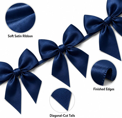 2 Pack Bow Garland Banner, 8.3 ft Pre-Strung Satin Ribbon Bow Decorations for Birthday Party, Baby Shower, Bridal Shower, Bachelorette, Wedding, Coquette Party Decor, Yellow