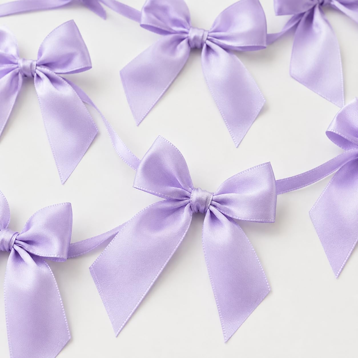 2 Pack Bow Garland Banner, 8.3 ft Pre-Strung Satin Ribbon Bow Decorations for Birthday Party, Baby Shower, Bridal Shower, Bachelorette, Wedding, Coquette Party Decor, Yellow