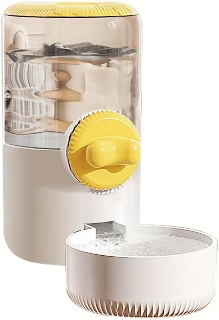 Automatic Hanging Gravity Siphon Water Dispenser 30oz | Large Capacity Rabbit Water Bottle Guinea Pig Bunny Water Dispensers Small Animal Water Bottle（Water Dispenser only, Yellow)