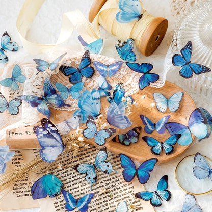 40Pcs Yellow Butterfly Stickers for Scrapbook Junk Journal Water Bottle Diary Gift Wrapping Envelope Laptop Collage Card Making Phone Case Planner DIY Crafts, 20 Designs