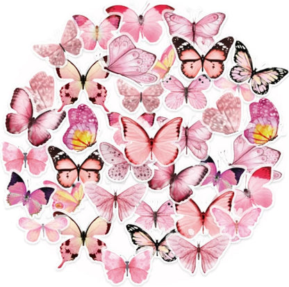 40Pcs Yellow Butterfly Stickers for Scrapbook Junk Journal Water Bottle Diary Gift Wrapping Envelope Laptop Collage Card Making Phone Case Planner DIY Crafts, 20 Designs
