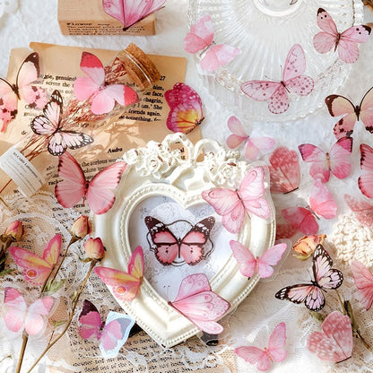 40Pcs Yellow Butterfly Stickers for Scrapbook Junk Journal Water Bottle Diary Gift Wrapping Envelope Laptop Collage Card Making Phone Case Planner DIY Crafts, 20 Designs